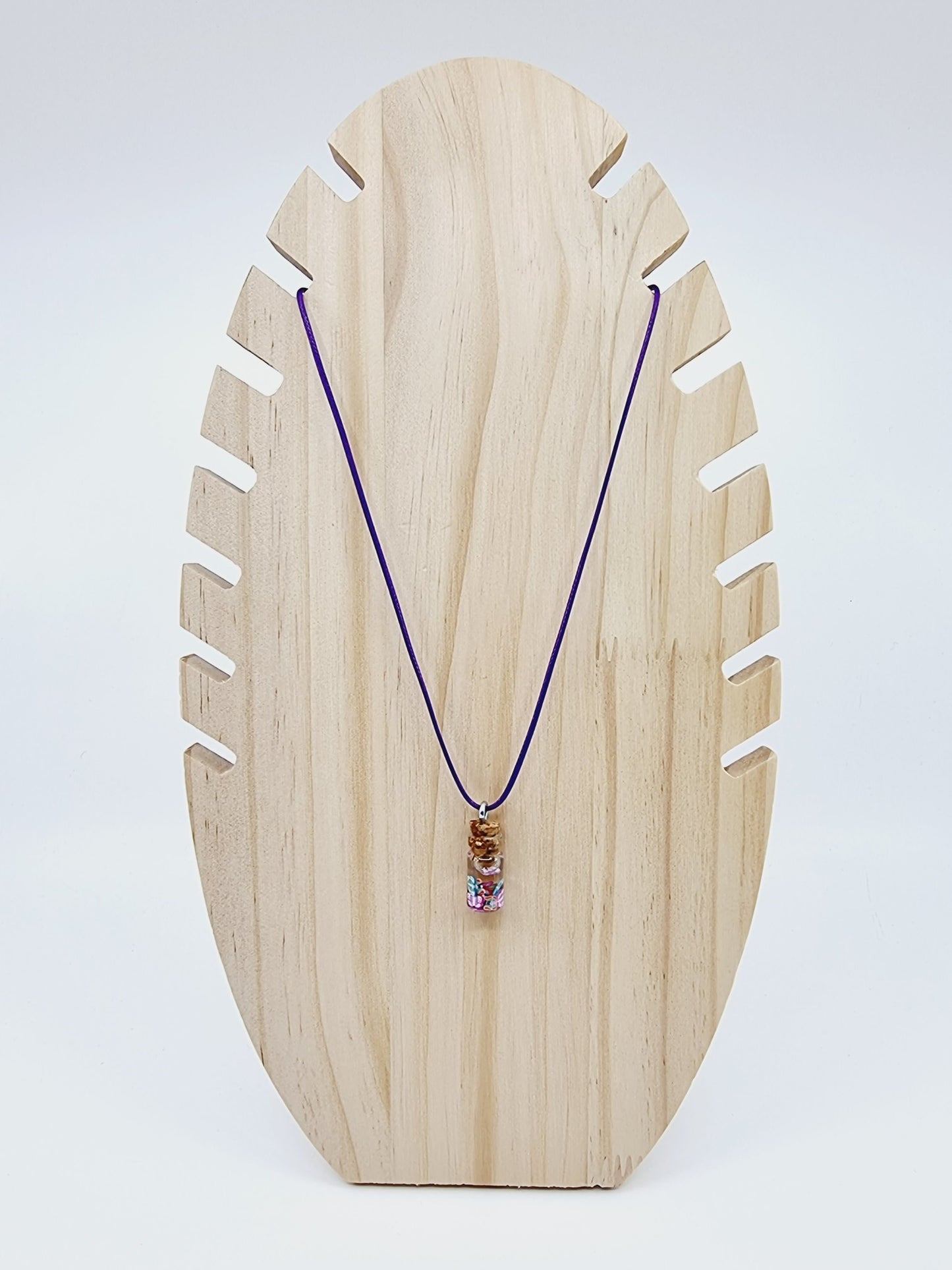 Collier fiole - papillon