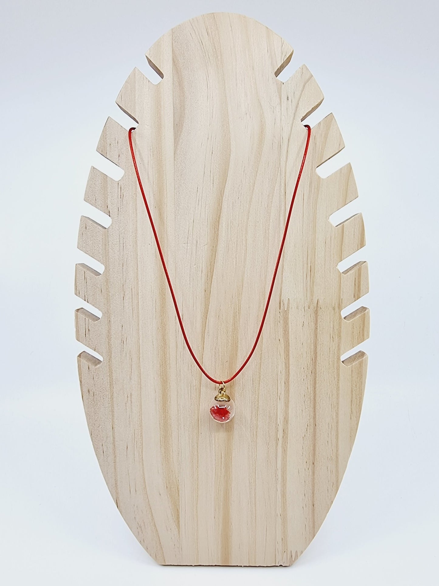 Collier boule - rouge