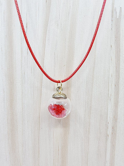 Collier boule - rouge