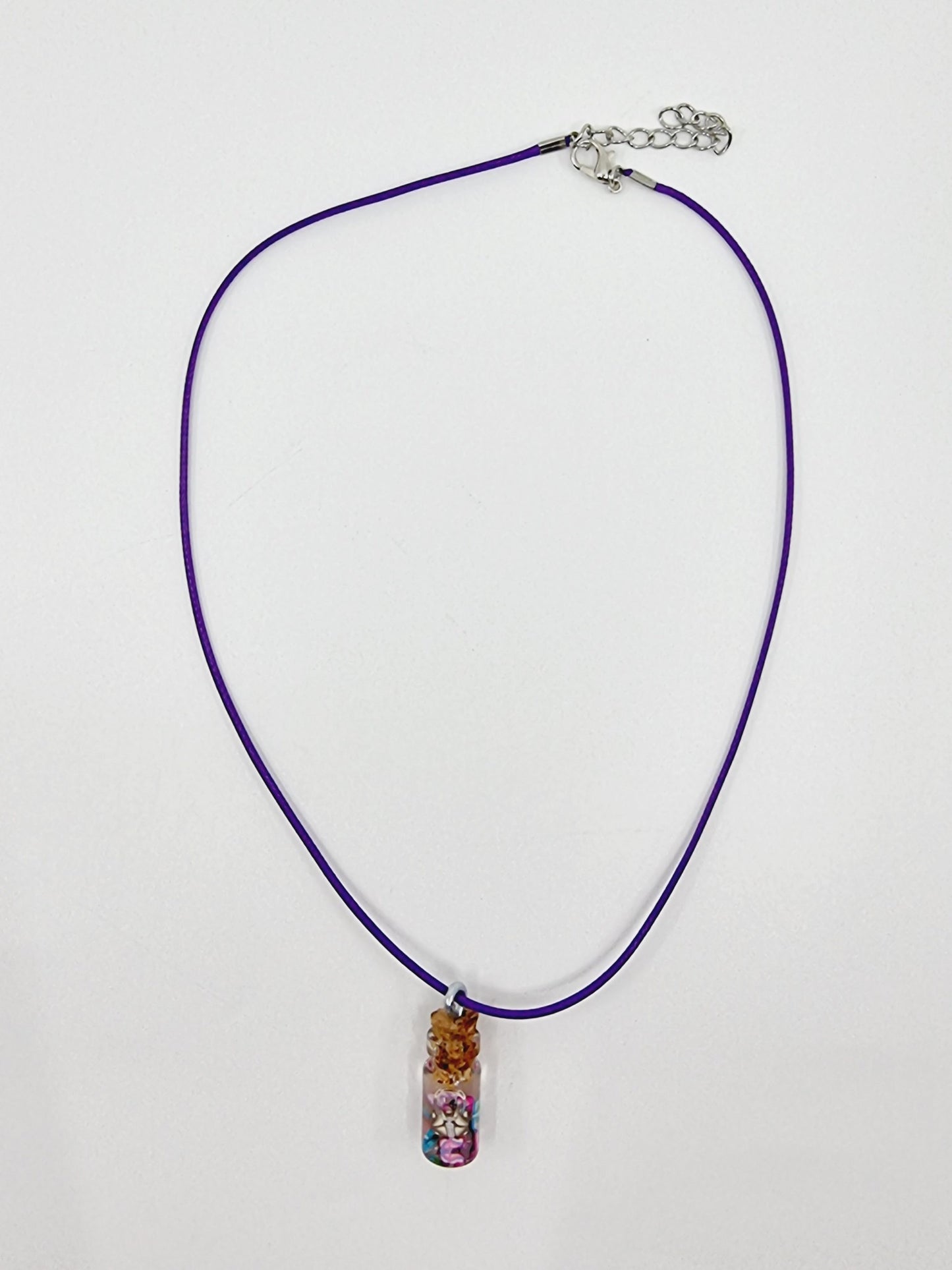 Collier fiole - papillon