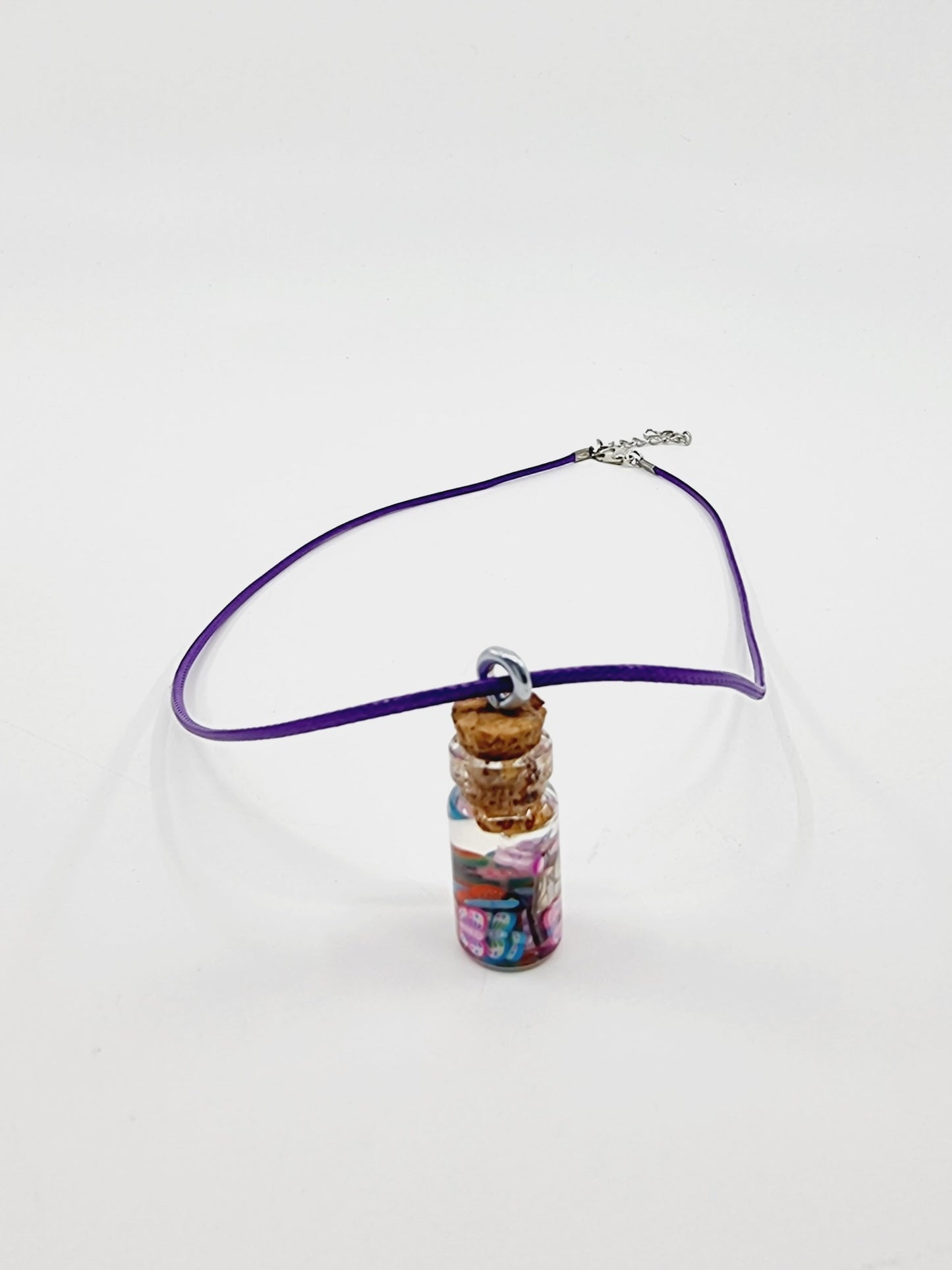 Collier fiole - papillon