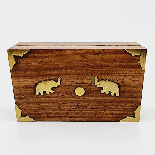 Boîte en bois - éléphants