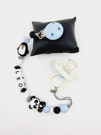 Attache-tétine - Panda/Pingouin