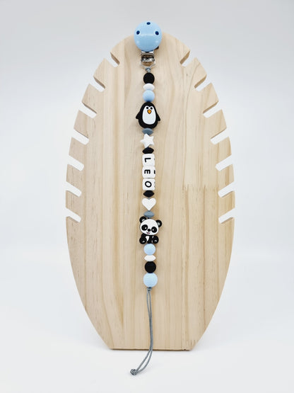 Attache-tétine - Panda/Pingouin