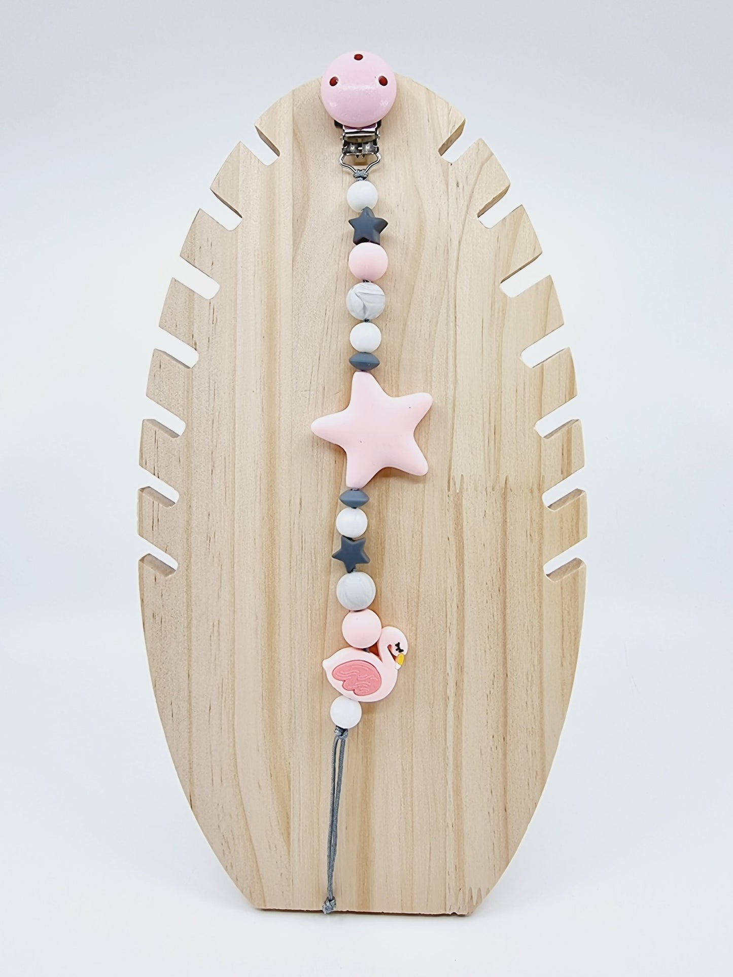 Attache-tétine - Etoile/Flamant