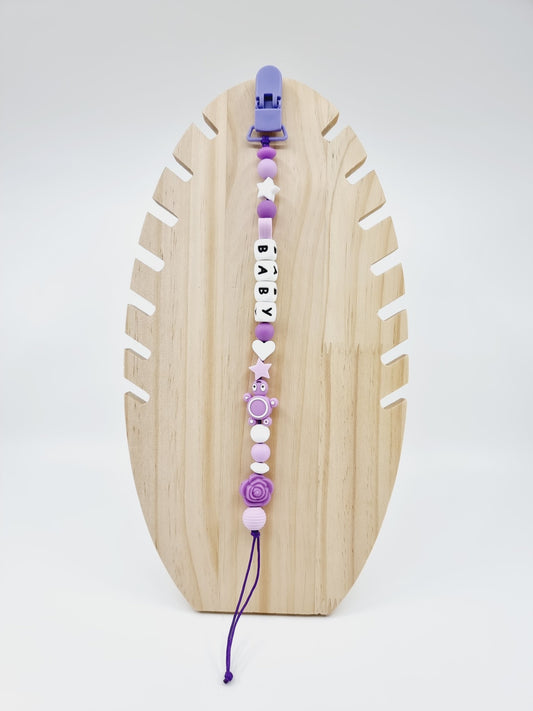 Attache-tétine - Tortue/Rose/BABY