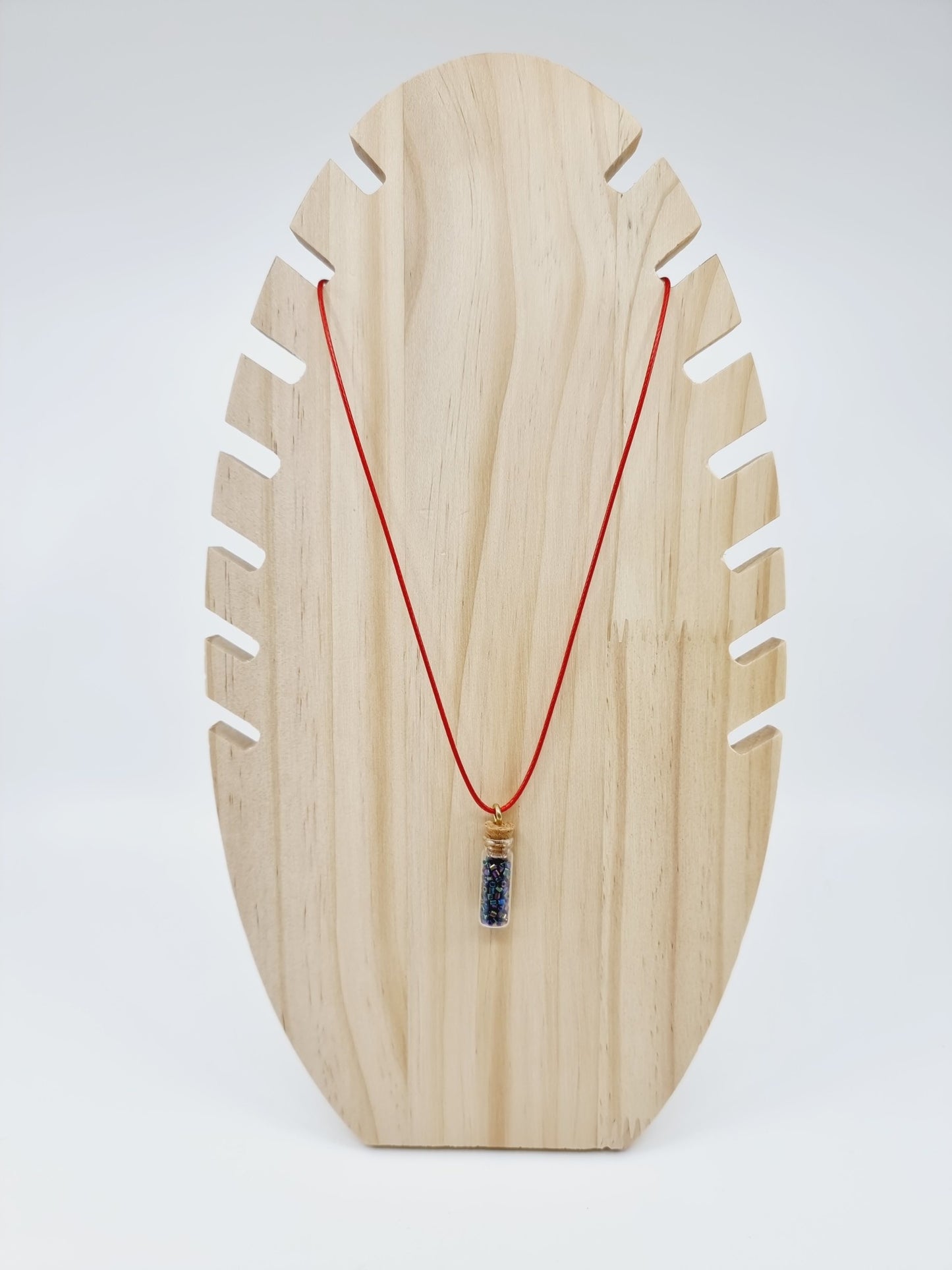 Collier fiole - noire irisée