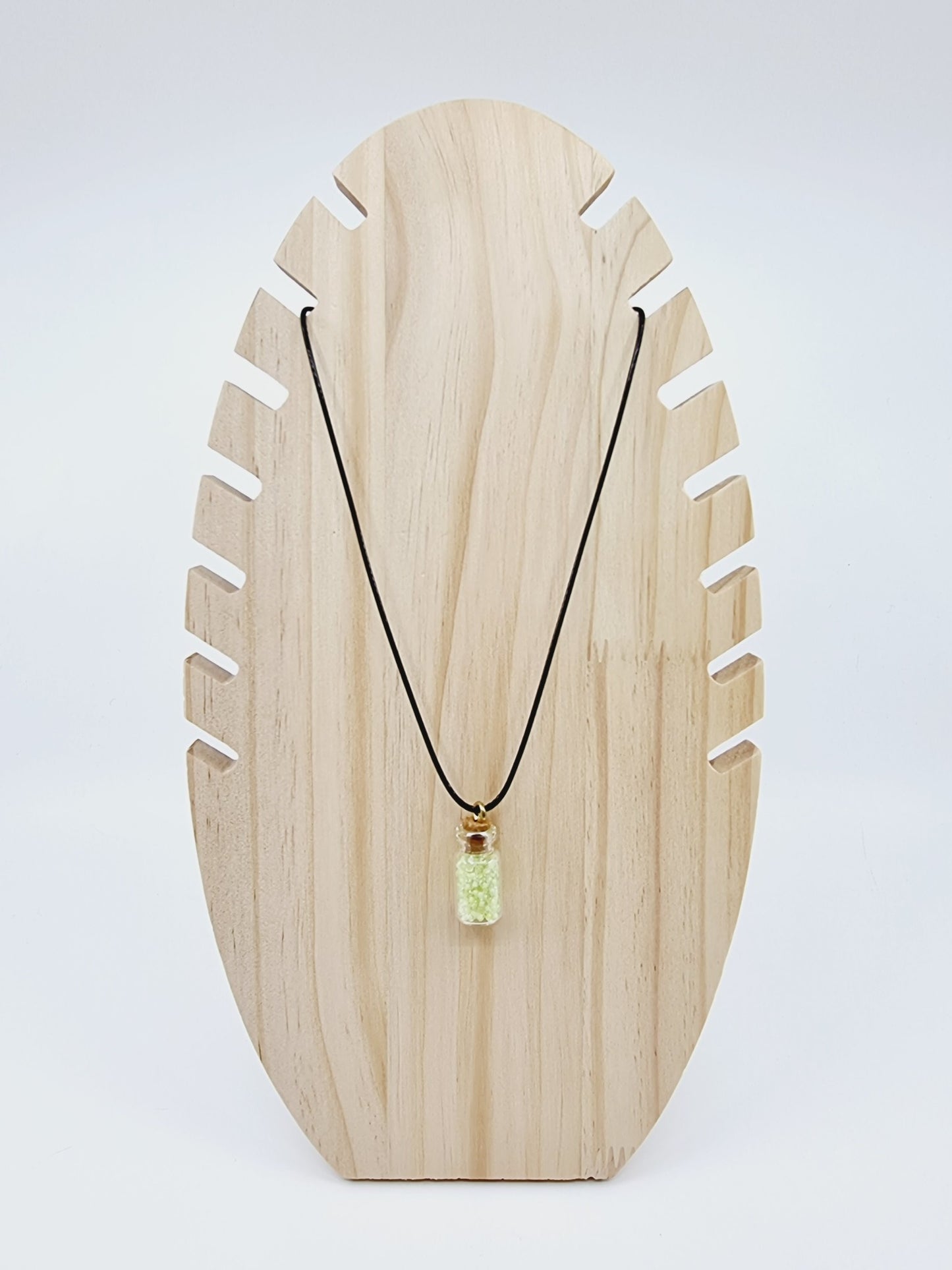 Collier fiole - vert clair