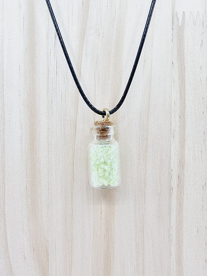 Collier fiole - vert clair