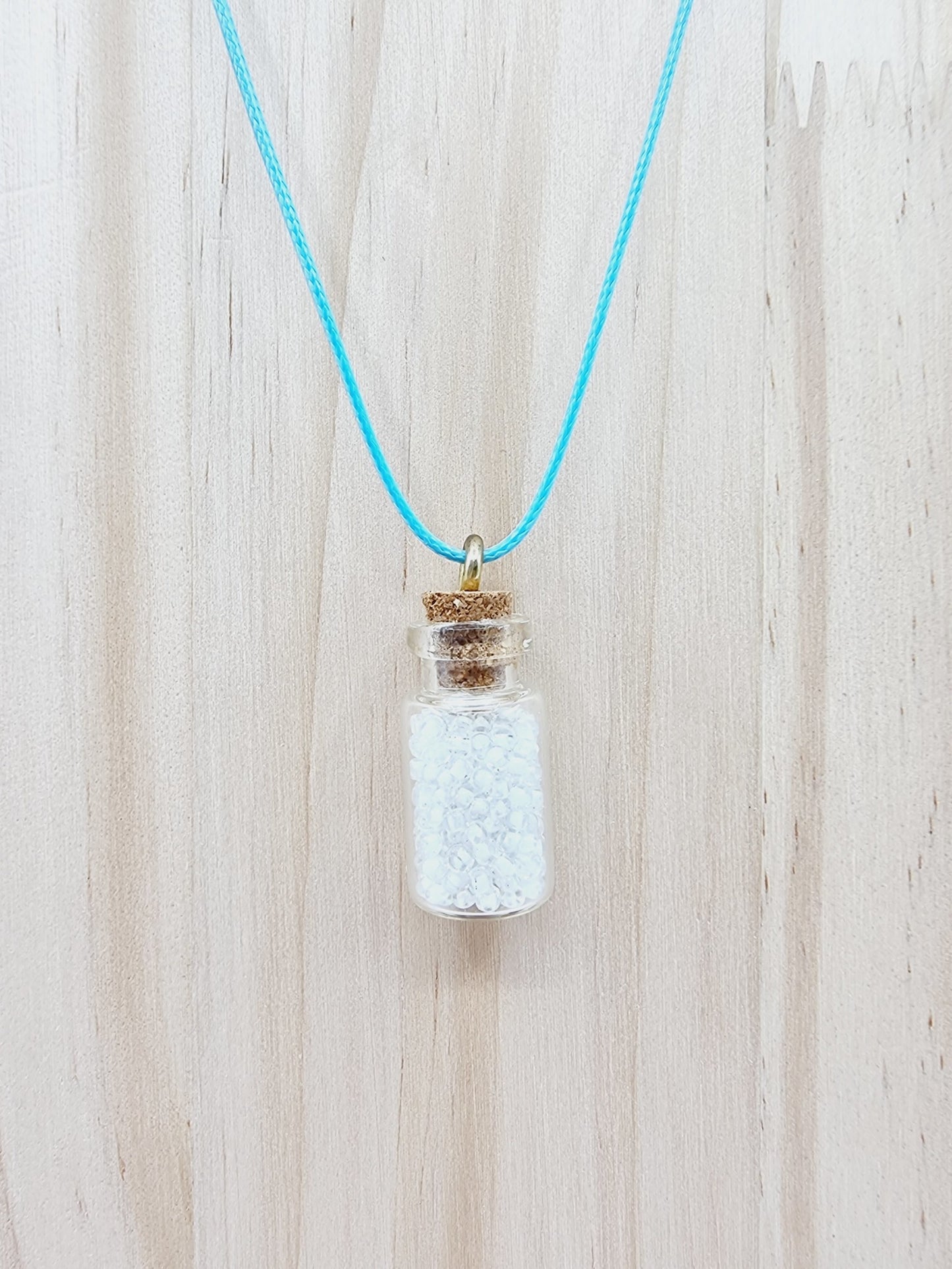 Collier fiole - blanche