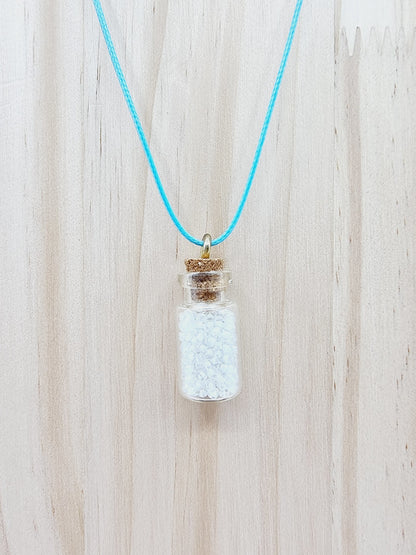 Collier fiole - blanche