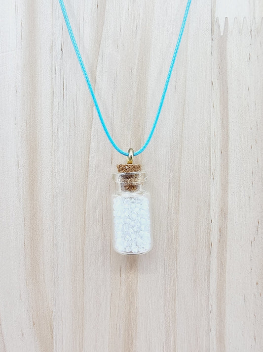 Collier fiole - blanche
