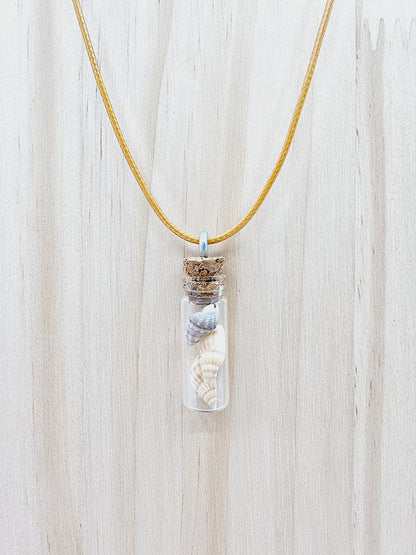Collier fiole - coquillage