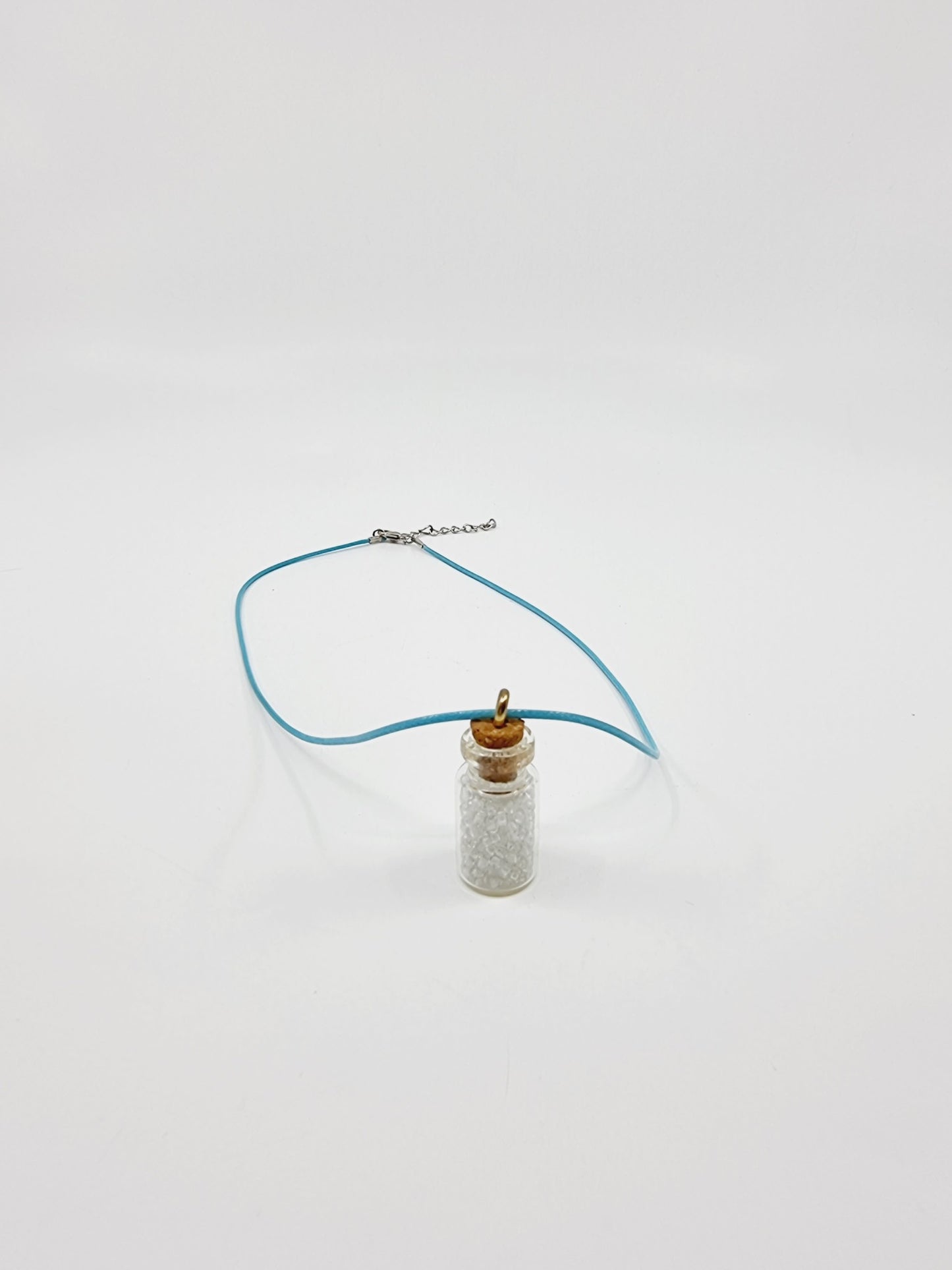 Collier fiole - blanche