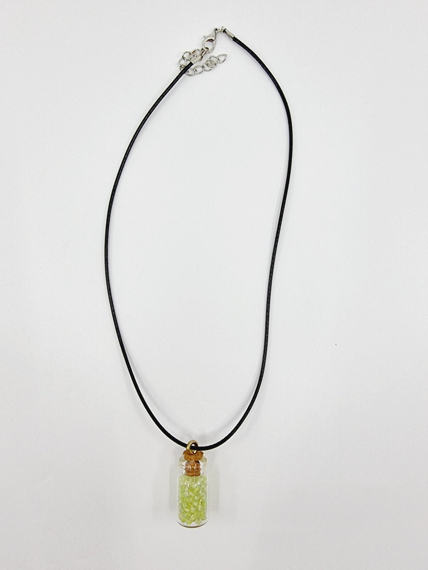 Collier fiole - vert clair