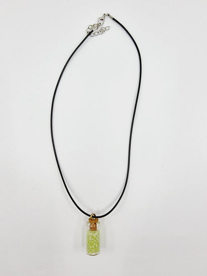 Collier fiole - vert clair
