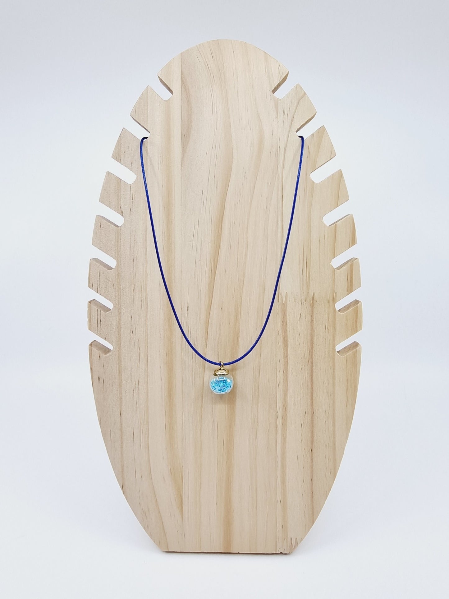 Collier boule - étoiles sky blue
