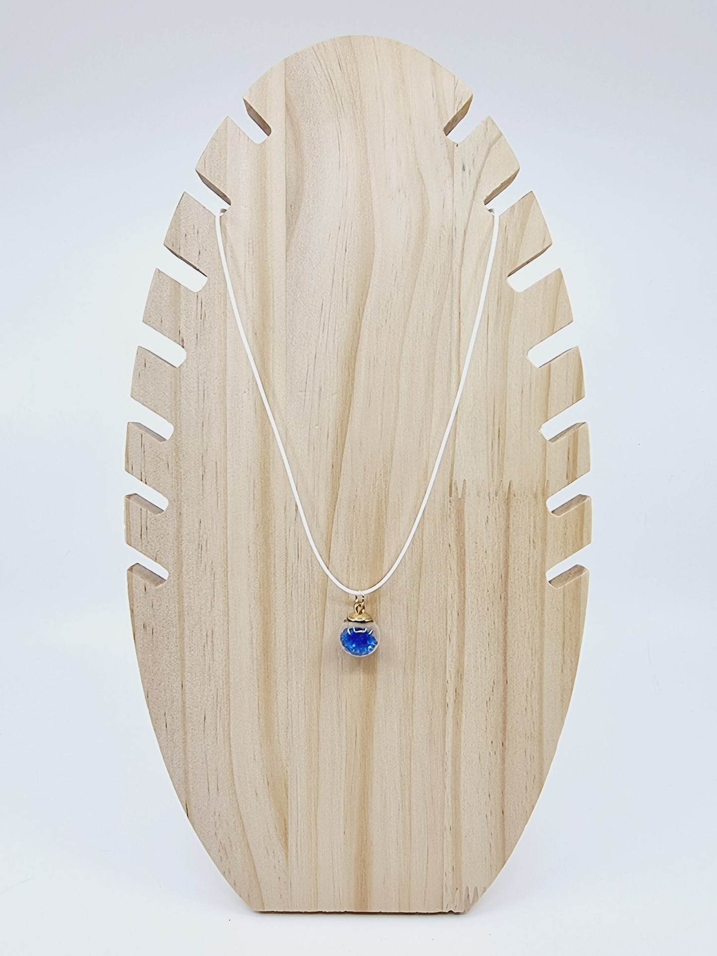 Collier boule - bleu électrique