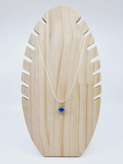 Collier boule - bleu électrique