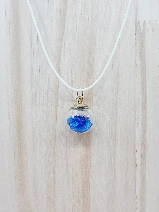 Collier boule - bleu électrique