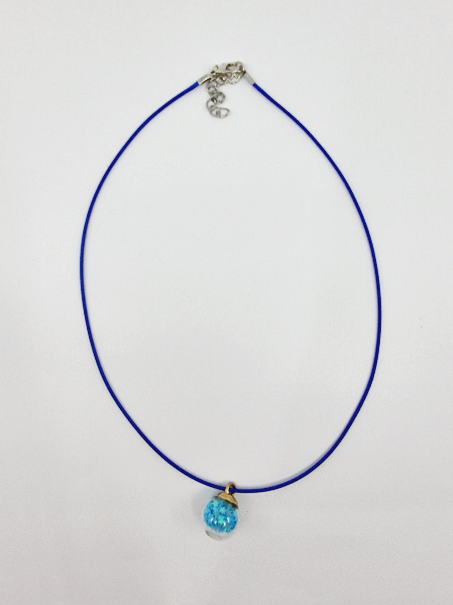 Collier boule - étoiles sky blue