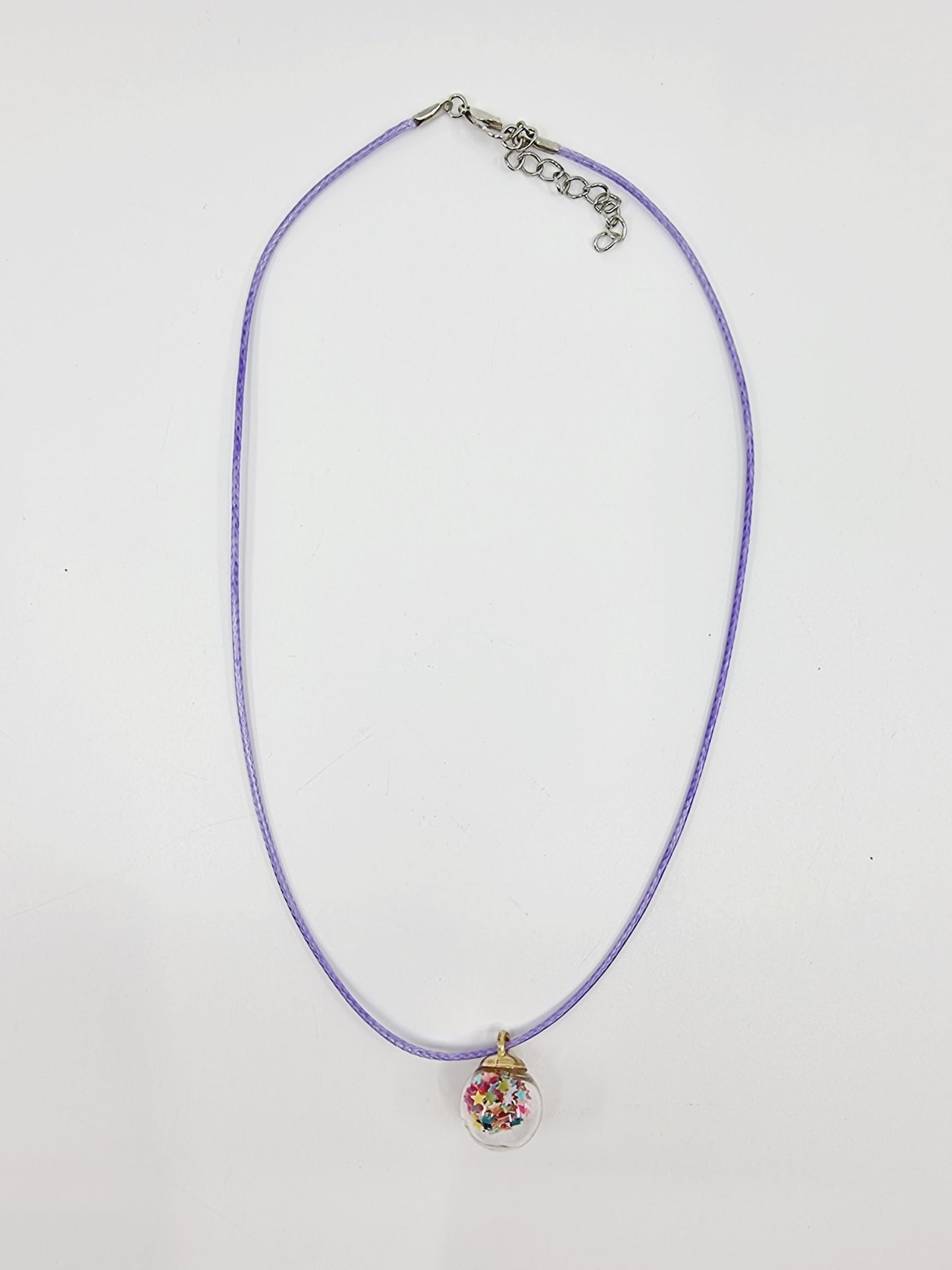 Collier boule - étoiles multicolores