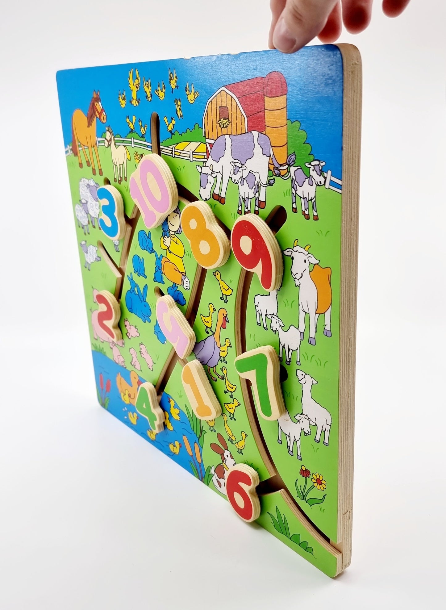 Labyrinthe en bois - Chiffres et animaux de la ferme