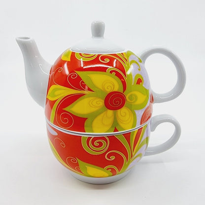 Théière avec soucoupe & tasse - Royaume des saveurs
