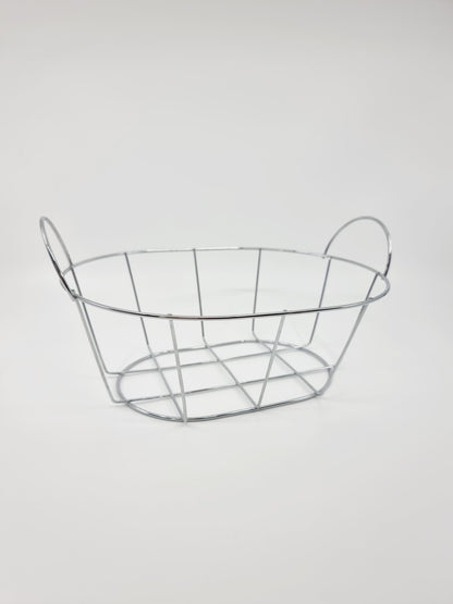 Corbeille en métal avec tissu