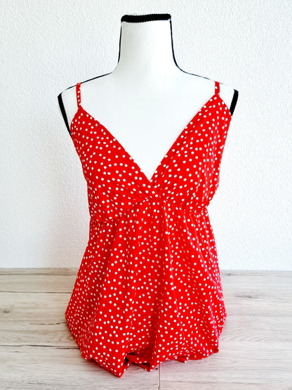 Robe rouge à pois (SIZE : taille unique)