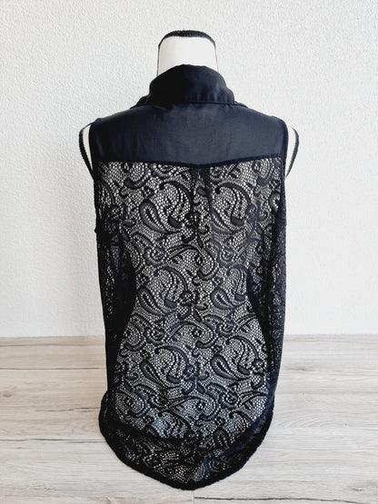 Chemisier sans manches avec dentelle (SIZE : 38)