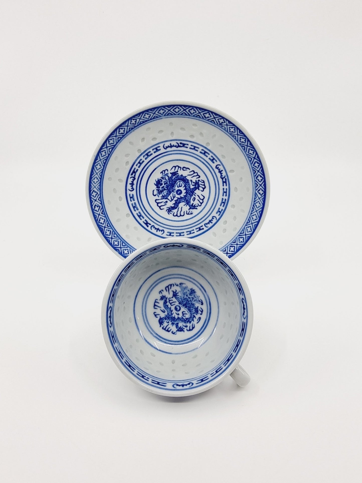 Théière avec 2 tasses et leur soucoupe - Chinoise