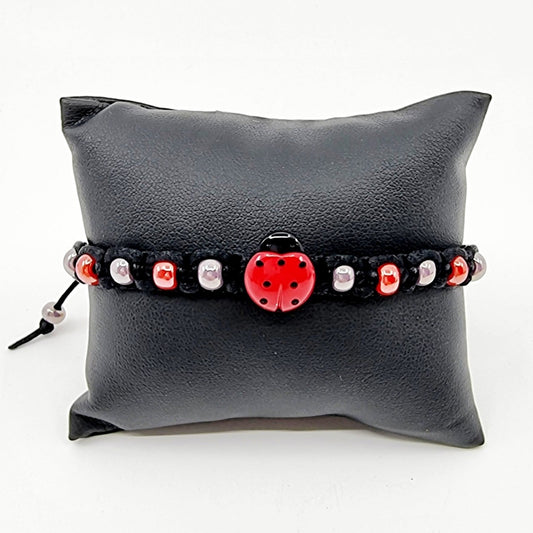 Bracelet - noir/coccinelle