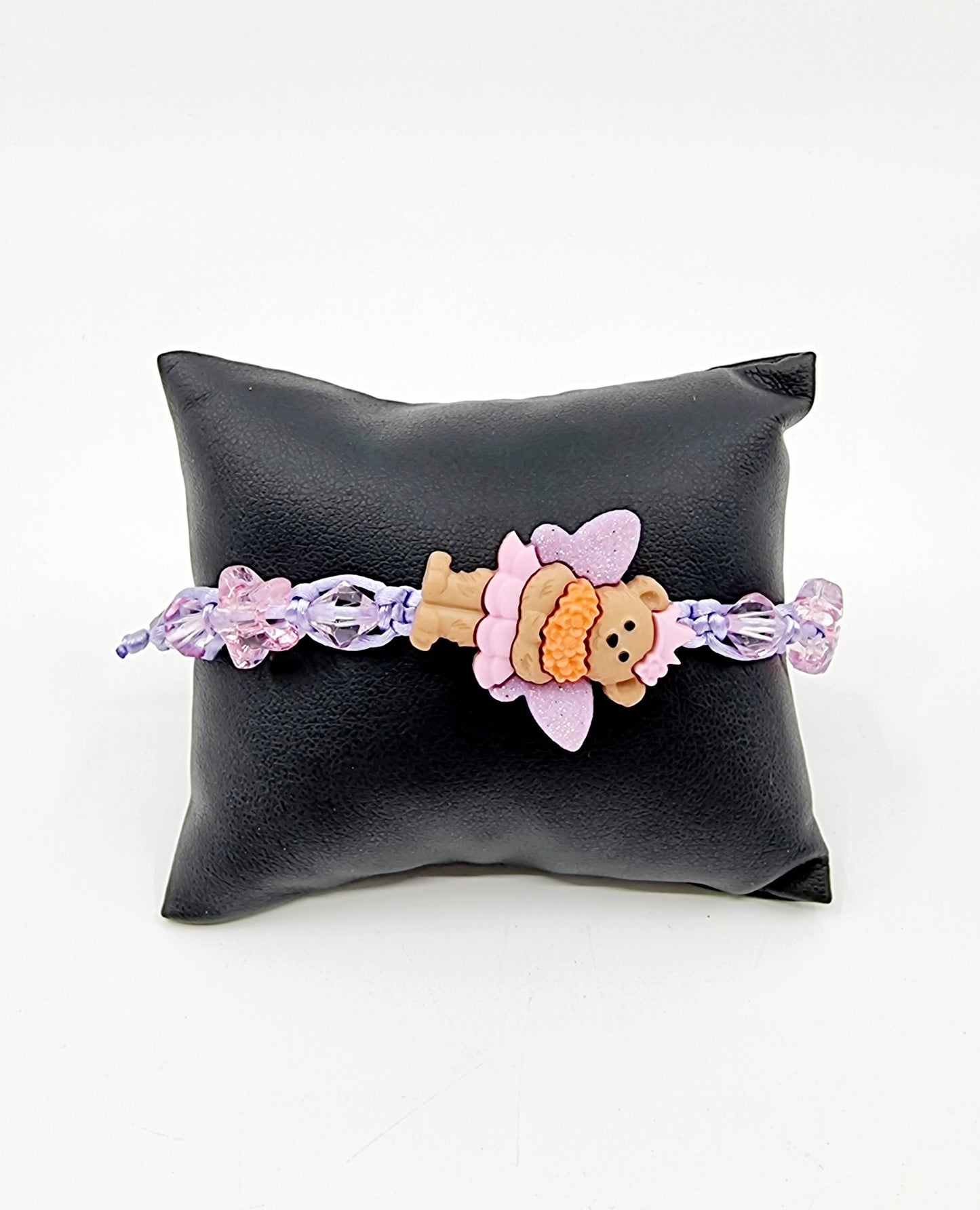 Bracelet - mauve/ours papillon