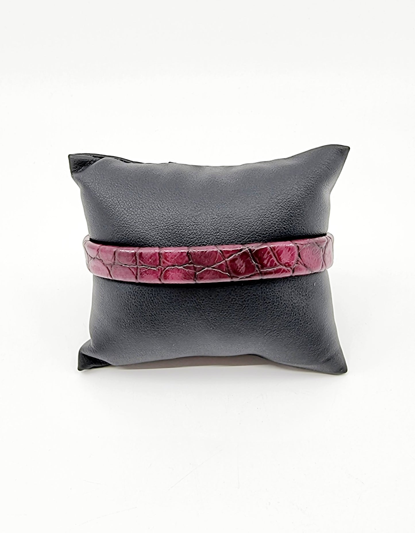 Bracelet en cuir imitation croco