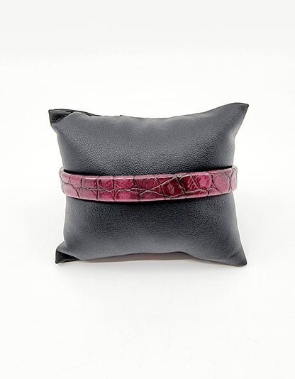 Bracelet en cuir imitation croco