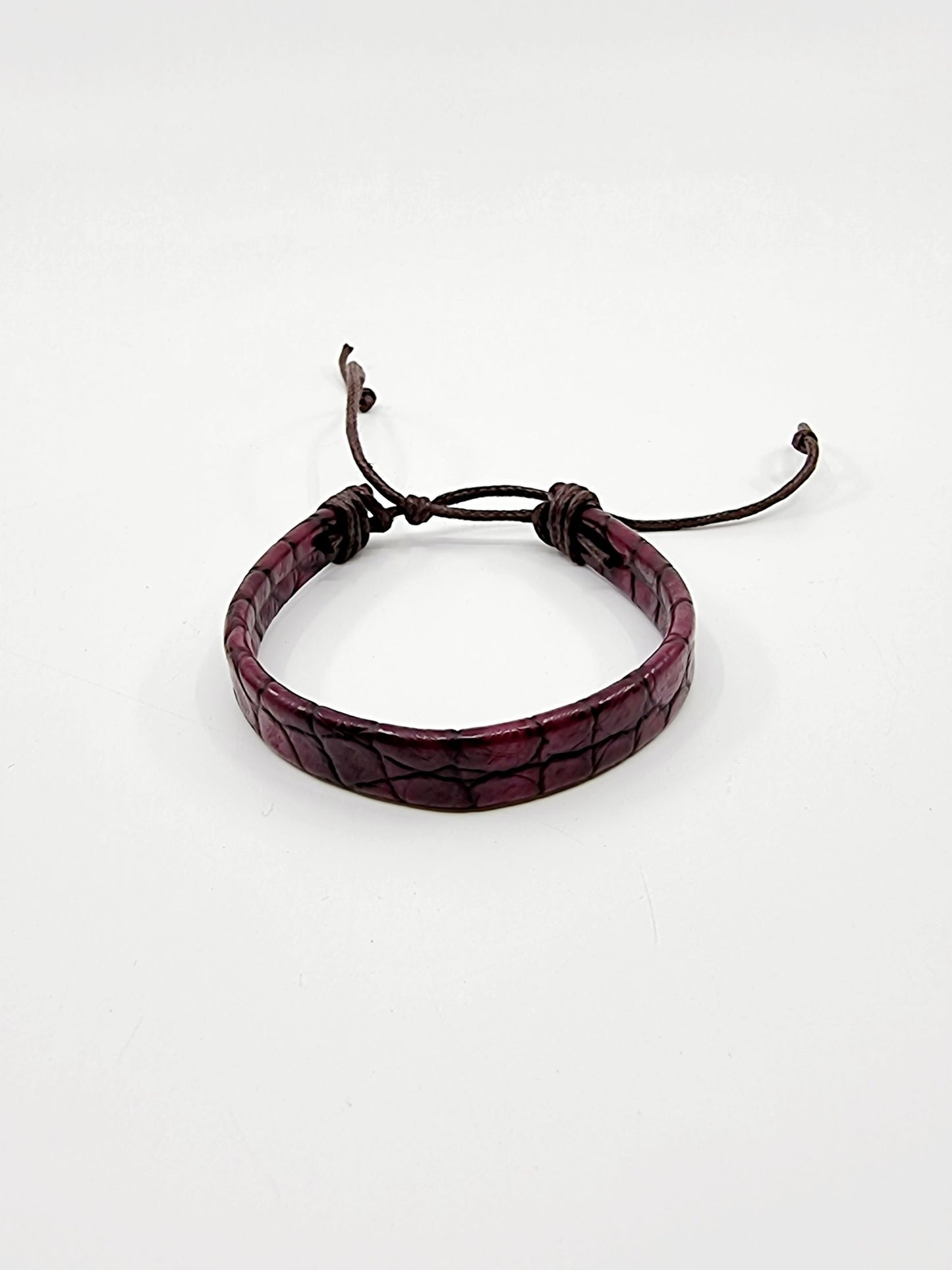 Bracelet en cuir imitation croco