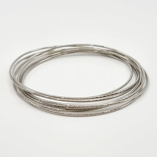 Ensemble de bracelets reliés - argenté (6 pièces)