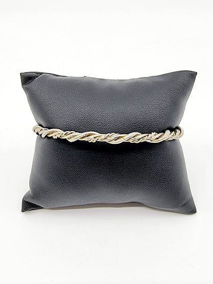 Bracelet torsadé argenté