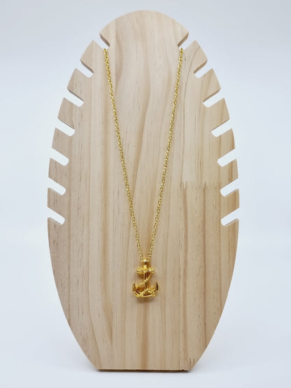 Collier ancre - doré