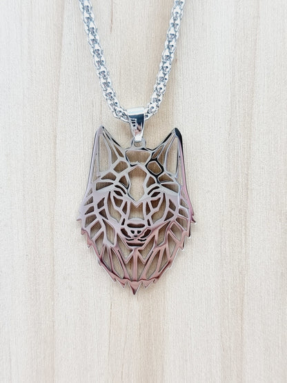 Collier géométrique - Loup