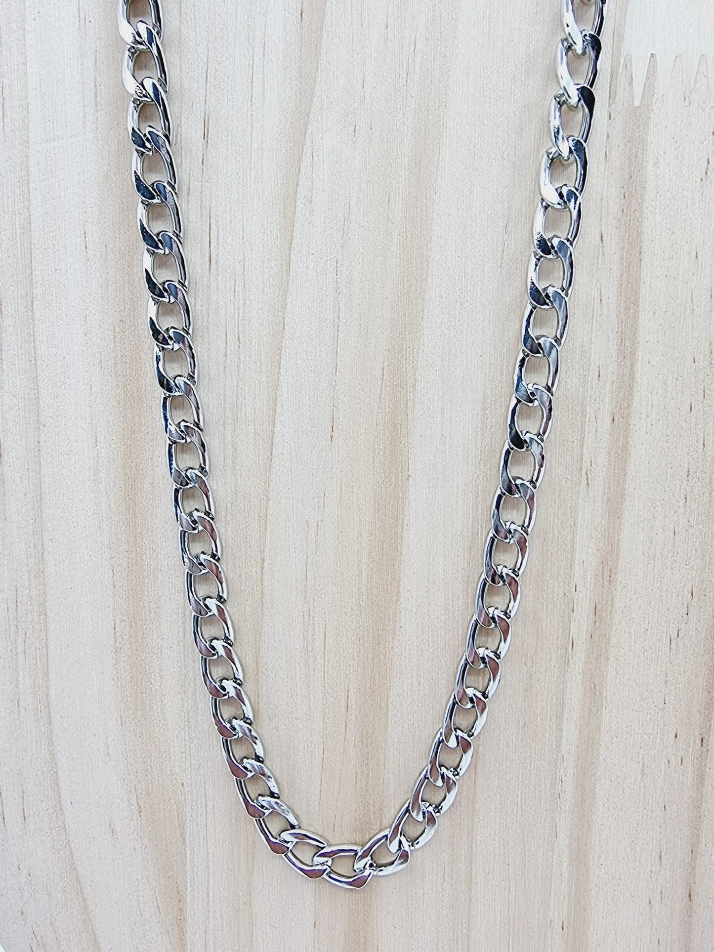 Collier chaîne argentée