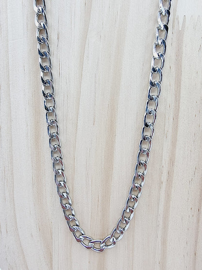 Collier chaîne argentée