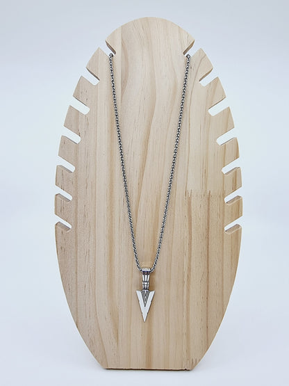 Collier flèche - argenté
