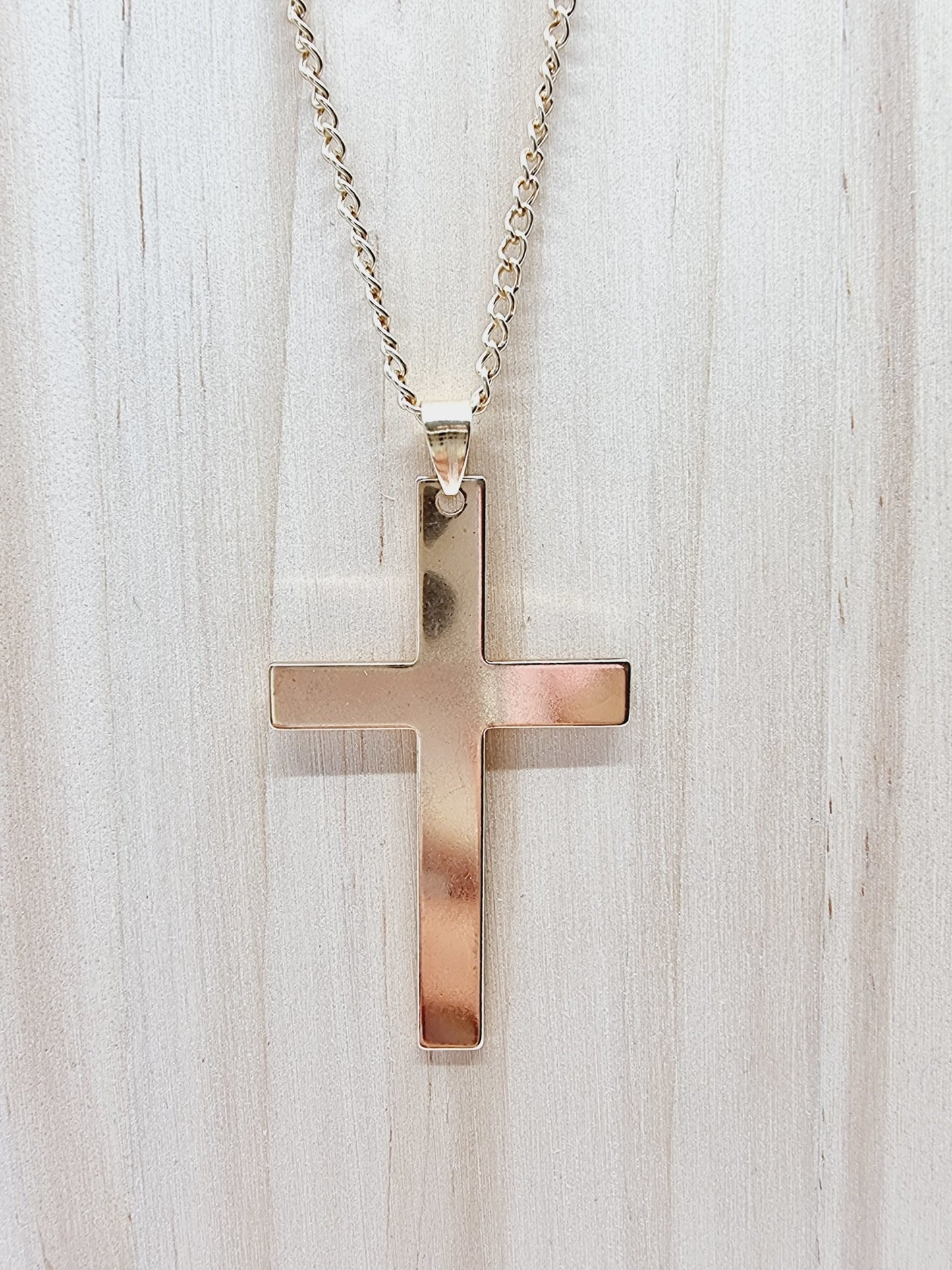 Collier croix - doré