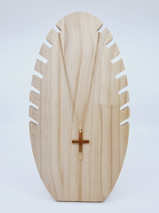 Collier croix - doré