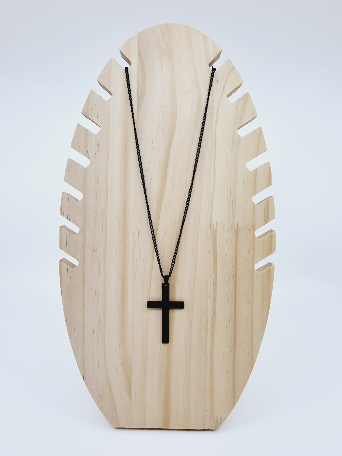 Collier croix - noir