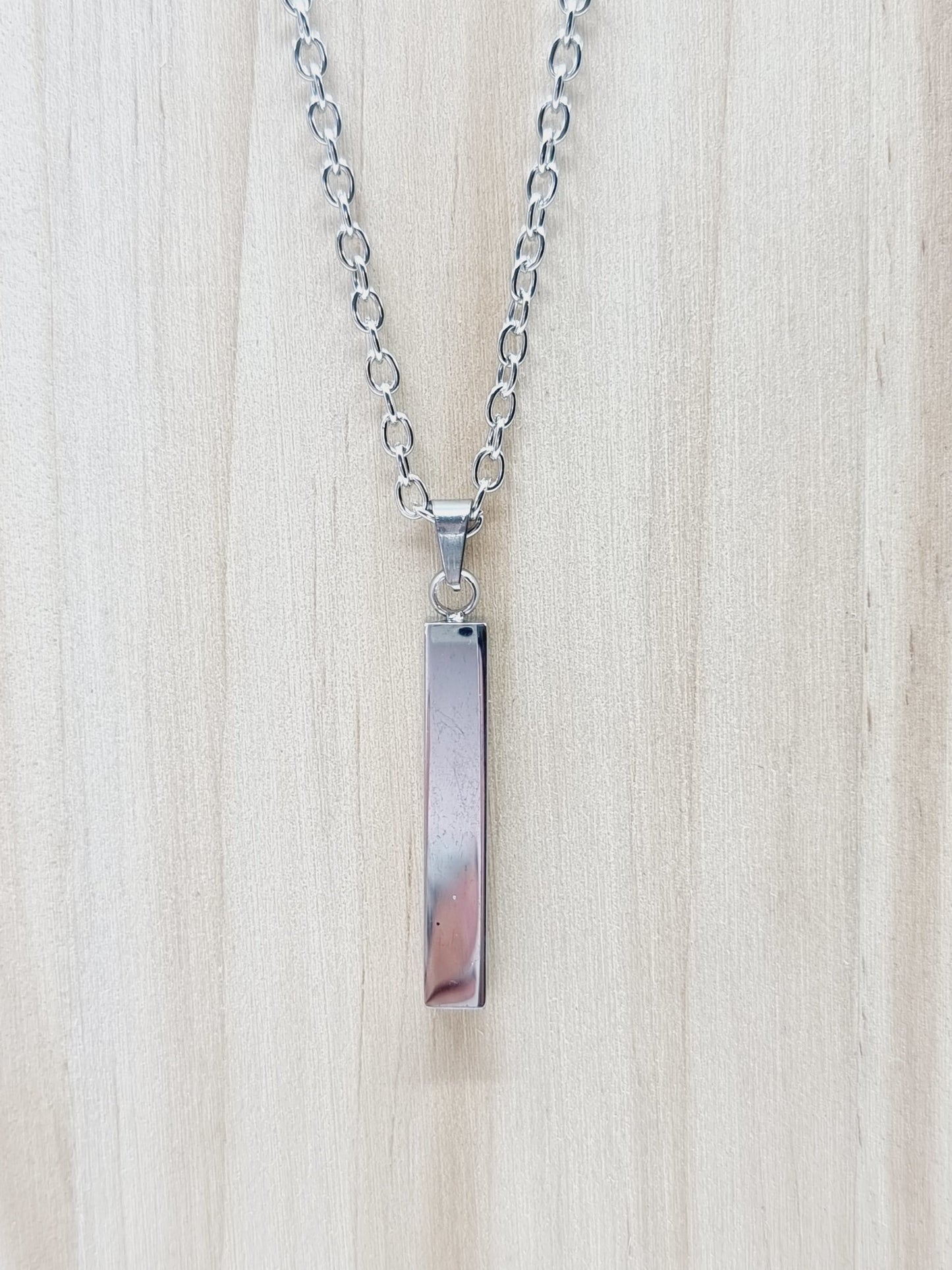 Collier tube - argenté