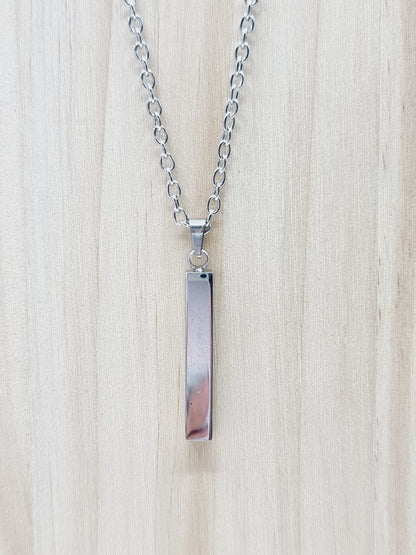 Collier tube - argenté