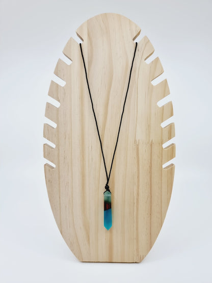 Collier en résine & bois - Léo